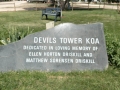 Devils Tower KOA - Dedication Plaque