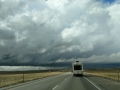 I-80 near Rawlins, Wyoming - Scattered showers, thunderstorms, sleet and snow showers!