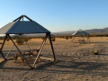 Picnic Area with Desert View at Barstow / Calico KOA