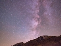 Milky Way setting over Sierra Nevada mountains - taken at dark sky site Horton Creek Campground