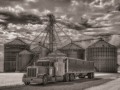 Semi Truck and Grain Elevator - Allerton, Iowa