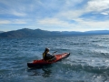 Destruction Bay, YT - Cottonwood RV Park - Jerry Kayaking on Kluane Lake