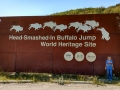 Kim at the UNESCO Head-Smashed-In Buffalo Jump Site