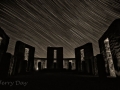Maryhill Stonehenge by Night (b/w)