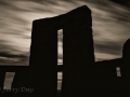 Maryhill Stonehenge by Night (b/w)