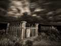 Bannack State Park/Ghost Town - Cemetery - black & white