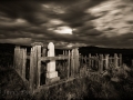 Bannack State Park/Ghost Town - Cemetery - black & white