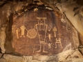 McGee Springs rock art panel by night - Dinosaur National Monument, Utah/Colorado