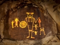 Light painted McGee Springs rock art panel - Dinosaur National Monument, Utah/Colorado