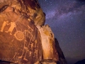 McGee Springs rock art panel and Milky Way - Dinosaur National Monument, Utah/Colorado