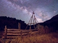 Corral and Milky Way at Chew Ranch - Dinosaur National Monument, Utah/Colorado