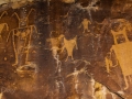 McGee Springs rock art panel by night - Dinosaur National Monument, Utah/Colorado