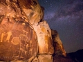 McGee Springs rock art panel and Milky Way - Dinosaur National Monument, Utah/Colorado