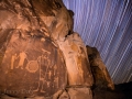 McGee Springs rock art panel and star trails - Dinosaur National Monument, Utah/Colorado