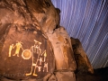 McGee Springs rock art panel and star trails - Dinosaur National Monument, Utah/Colorado