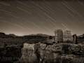 Star Trails and Moonlight Over Lomaki Ruins, Wupatki National Monument