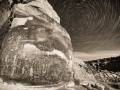 Rochester Panel Star Trails - Black and White, San Rafael Swell, Utah