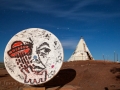 Trickster Moon and Teepee at Meteor City Trading Post - Historic Route 66 - Winslow, AZ