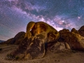 Milky Way Rise Over Cyclops/Triple Arch - Alabama Hills, California