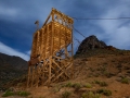 Moonlit Mine Frame on Cerro Gordo Road