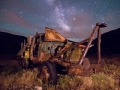 Abandoned truck and Milky Way - Harper ghost town - Nine Mile Canyon