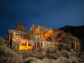 Historic Chemung Mine ruins by night