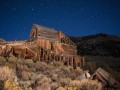 Historic Chemung Mine ruins by night