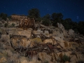 Historic Masonic Mine ruins by night