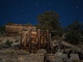 Historic Masonic Mine ruins by night