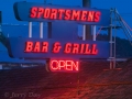 Sportsmens Bar & Grill neon at Bridgeport, CA