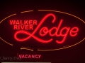 Walker River Lodge neon at Bridgeport, CA