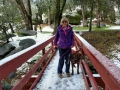 Kim & Jasmine going for a walk in the snow.