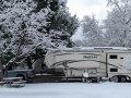 Our Rig after rare snowfall at Silent Valley Club - Winter 2018