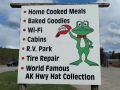 Toad River Lodge - Sign