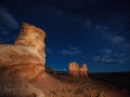 Capitol-Reef-formations-at-night