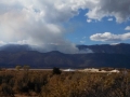 Smoke from Little Fire prescribed burn seen from Washoe Lake State Park Campground