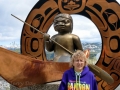 Beringia Interpretive Center - Kayak Sculpture & Kim