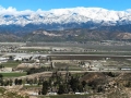 View from CA-243 of fresh snow on Mt. San Gorgonio after winter storm.