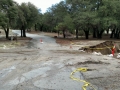 Culvert washed out after heavy rains at Silent Valley Club.