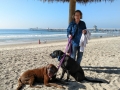 Mom & the Pups at San Clemente Beach